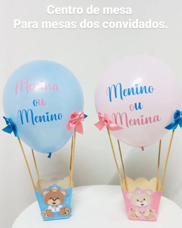 decoração chá revelação minimalista