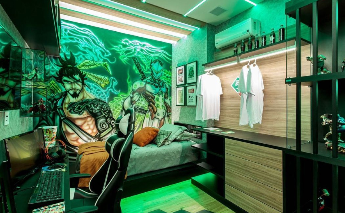 organização de setup gamer