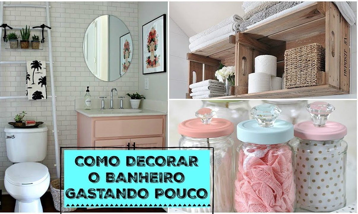 decoração de banheiro econômica com reciclagem