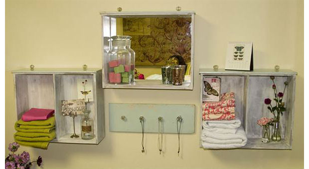 DIY banheiro com material reciclado