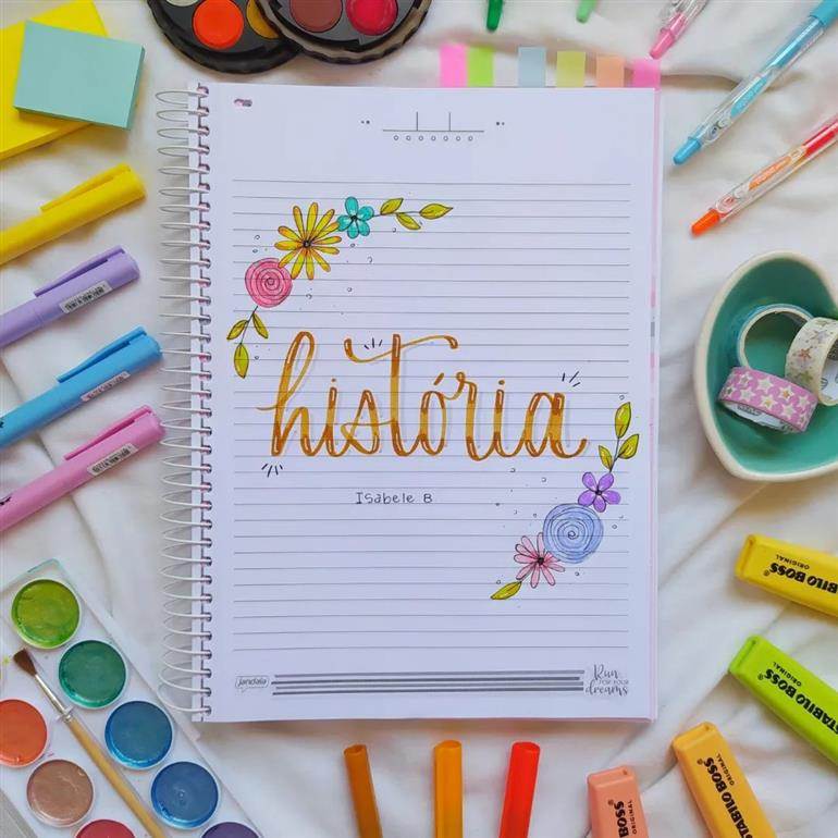 como decorar capa de caderno