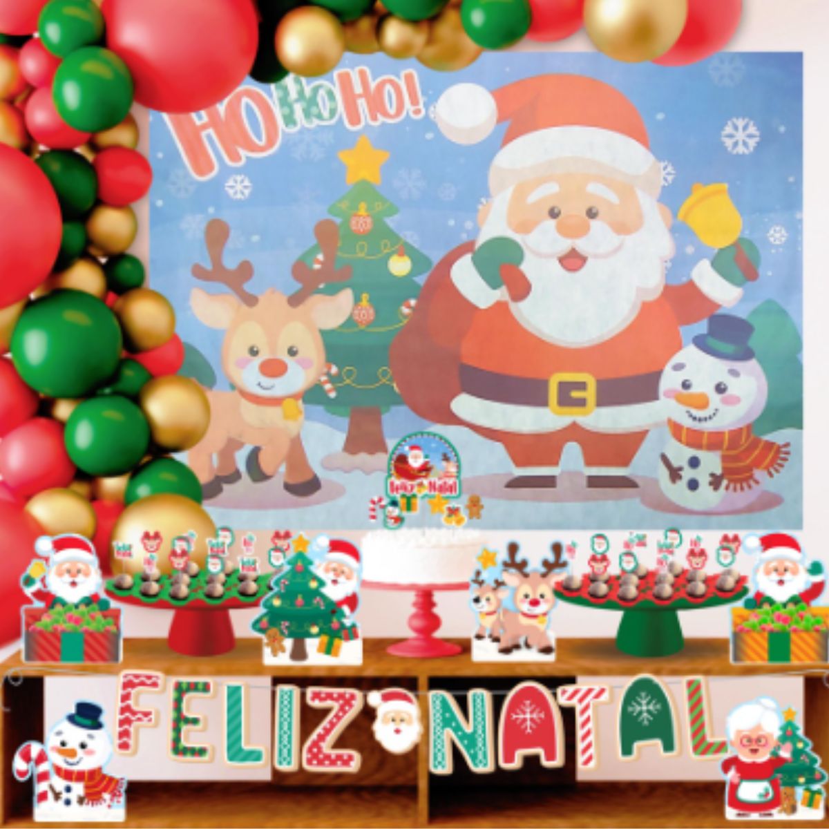 decoração de natal com TNT no teto