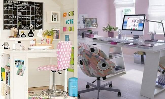 decoração escritório feminino