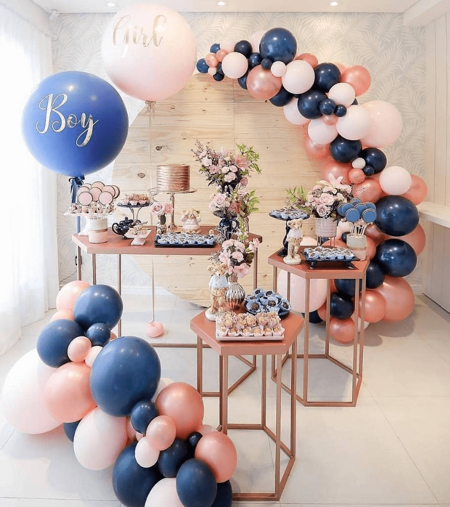 decoração chá revelação simples