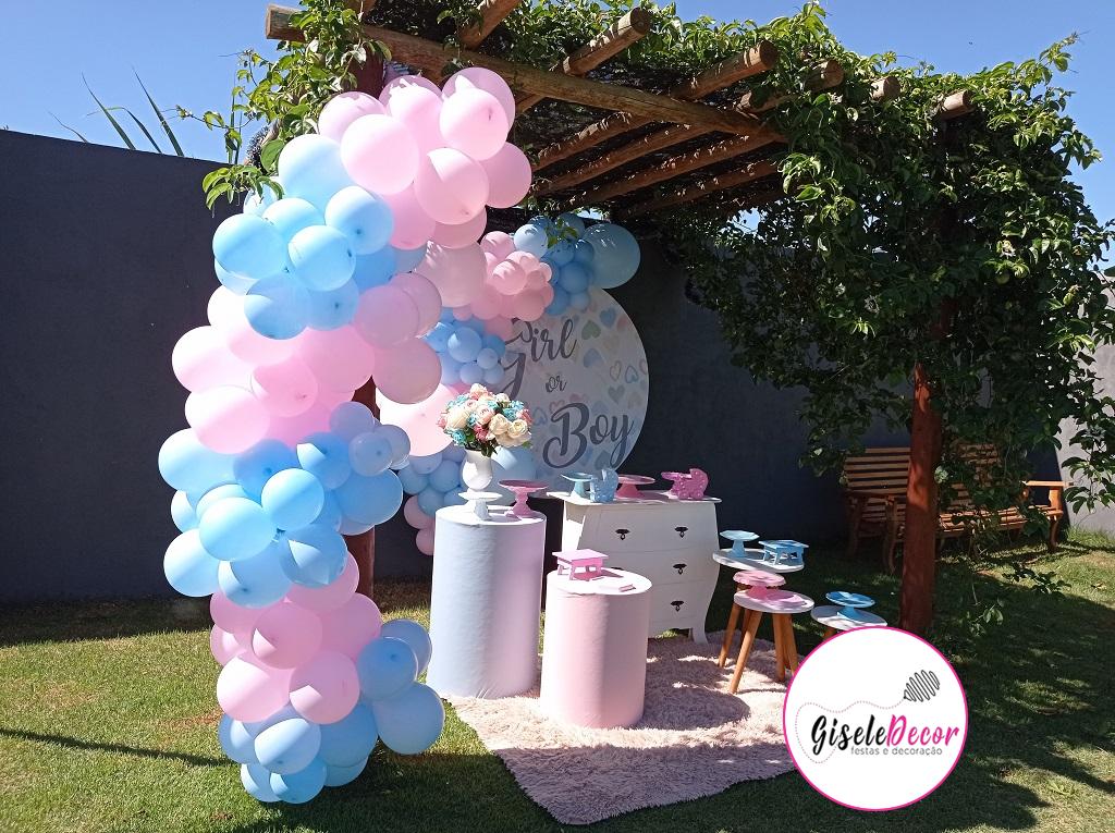 chá revelação cupcake