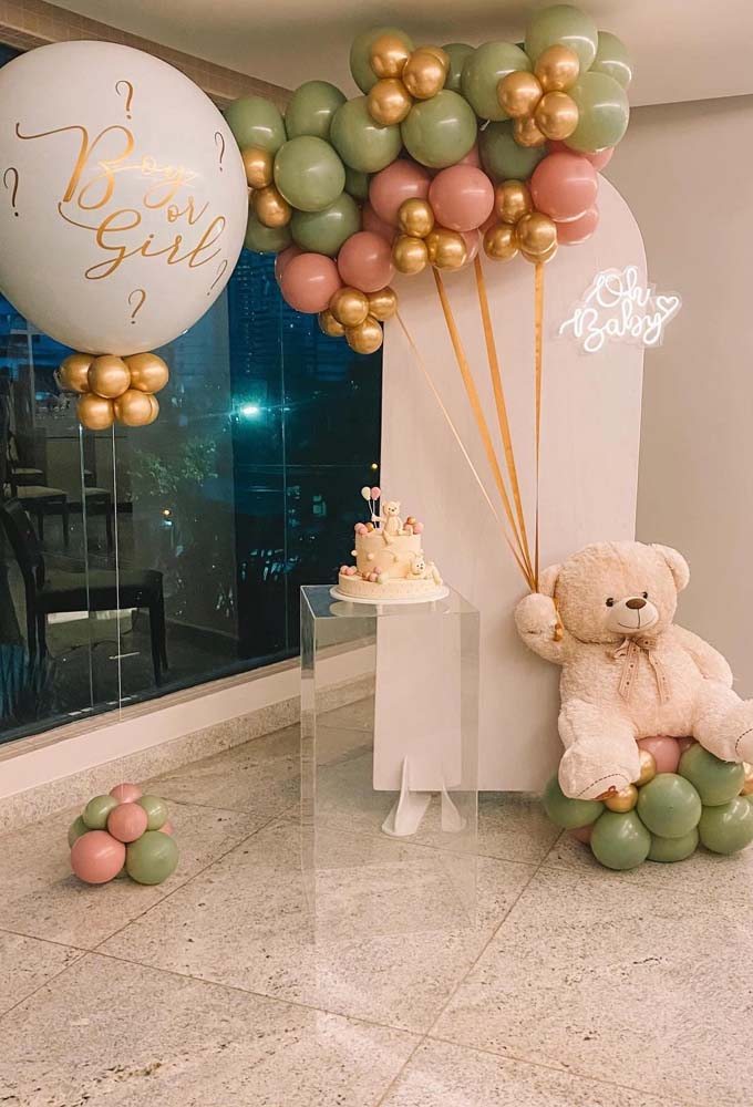 decoração chá revelação simples