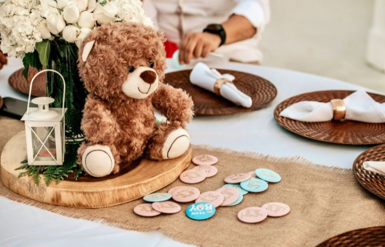 decoração chá revelação boho
