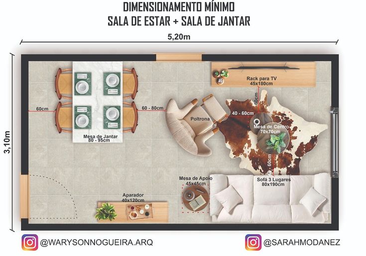 tapete para sala integrada