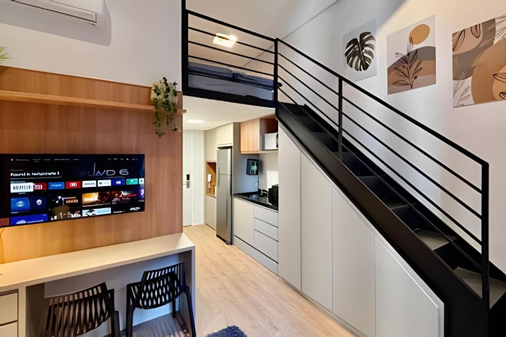 loft industrial com mezanino
