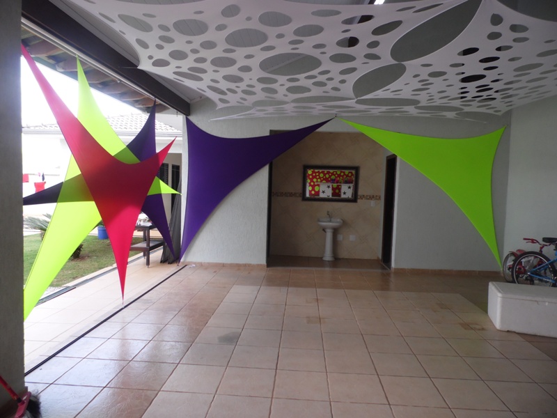 painel de tecido tensionado