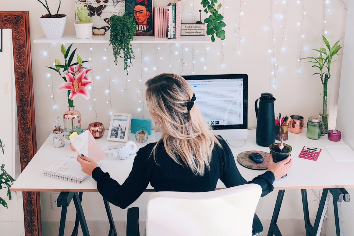 organização mesa trabalho
