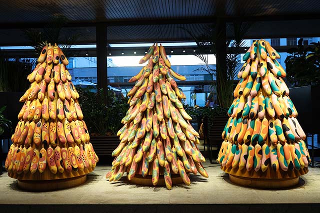 natal com plantas em vez de pinheiro