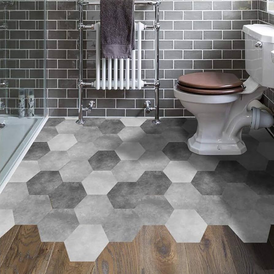 revestimento hexagonal banheiro