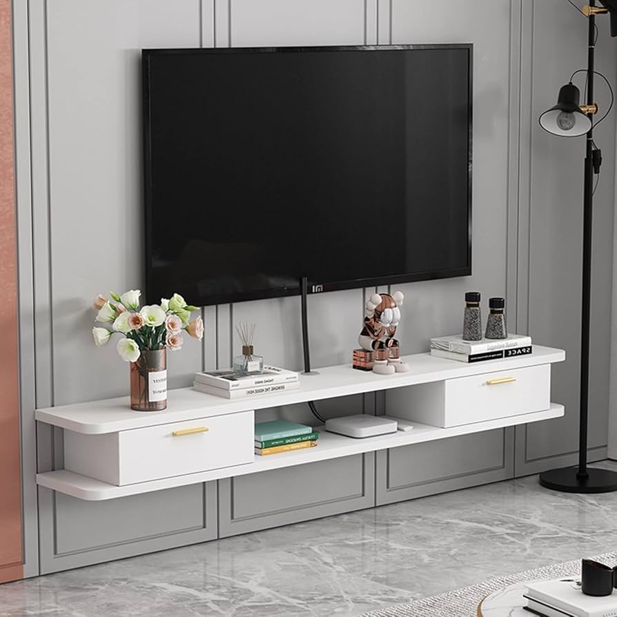 prateleira decorativa tv