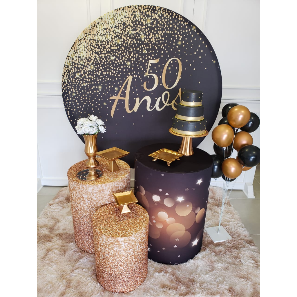 sofisticação com preto e dourado