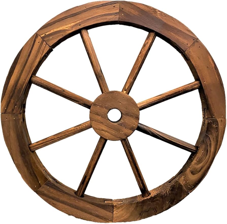 roda de madeira decorativa