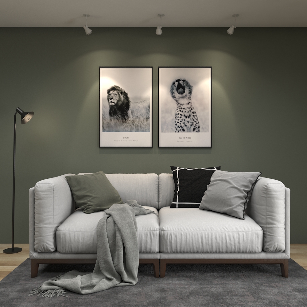 sala cinza grafite minimalista