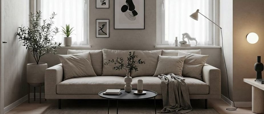 como deixar sala cinza aconchegante
