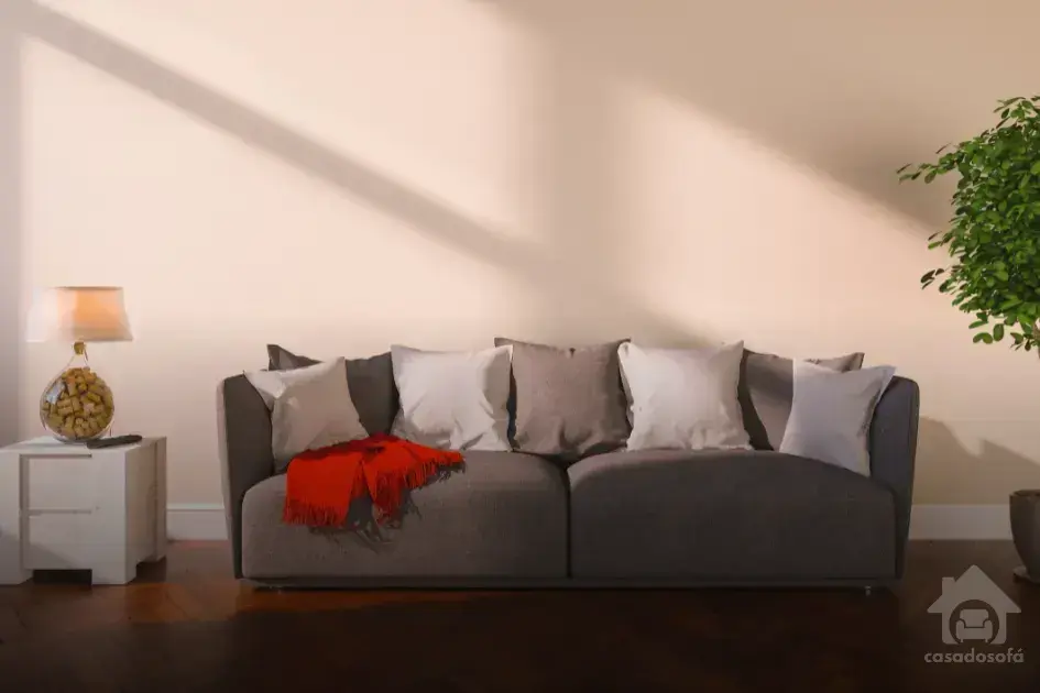 decoração sala sofá marrom