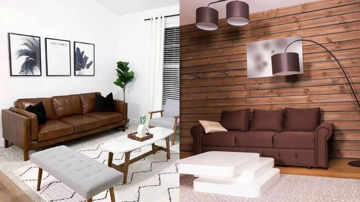tendências 2026 decoração sofá marrom