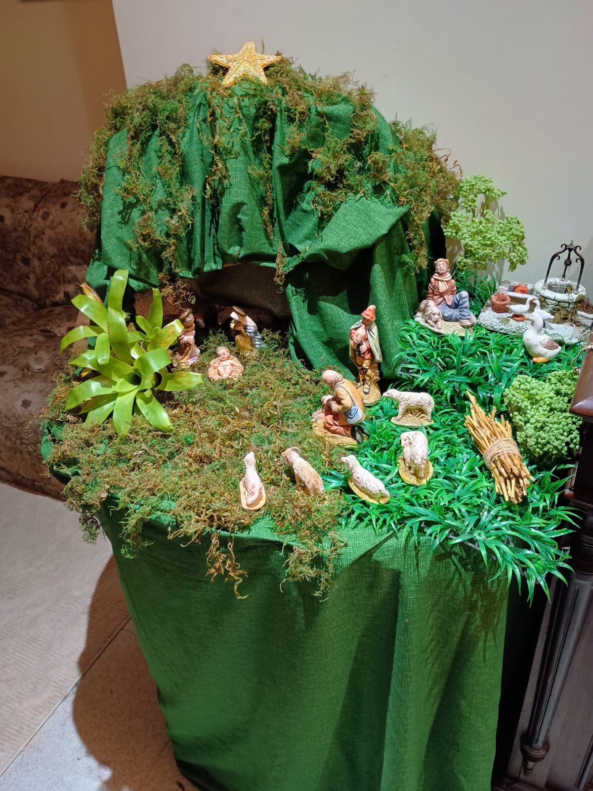 presépio com palitos de sorvete