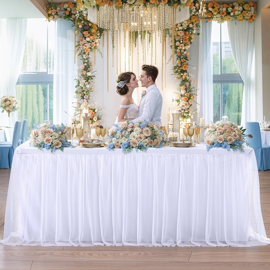 toalha de mesa para bolo de casamento