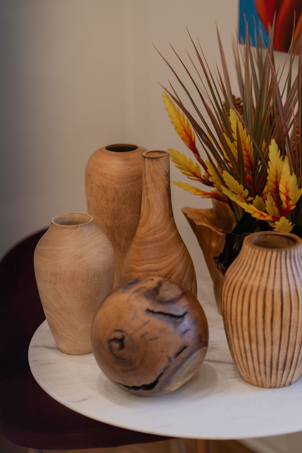 vaso de madeira rústico