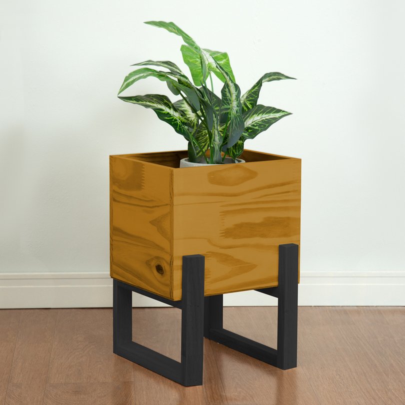 cachepot de madeira para plantas
