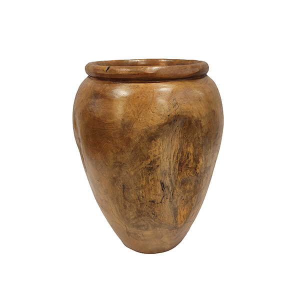 vaso de madeira para sala de estar